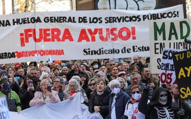 Manifestação em Madrid por melhores condições de saúde