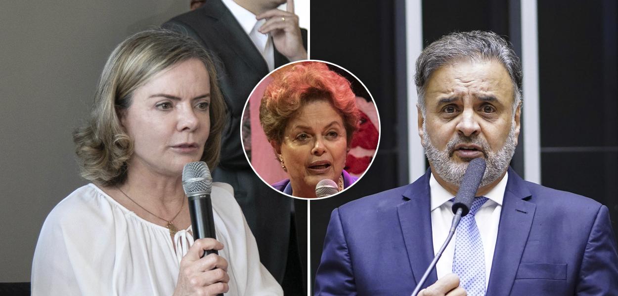 Gleisi Hoffmann, Dilma Rousseff e Aécio Neves (Foto: Gabriel Paiva | Pablo Valadares/Câmara dos Deputados | Ederson Casartelli) Gleisi Hoffmann, Dilma Rousseff e Aécio Neves