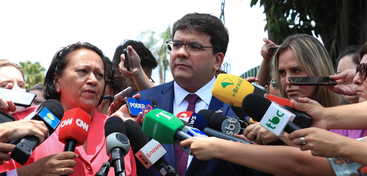 Brasília (DF), 14/02/2023 - Governadores, Fátima Bezerra do RN, Rafael Fonteles, Piauí e Celina Leão do DF após reunião de governadores na casa do Presidente da Câmara dos deputaods. Foto: Lula Marques/Agência Brasil