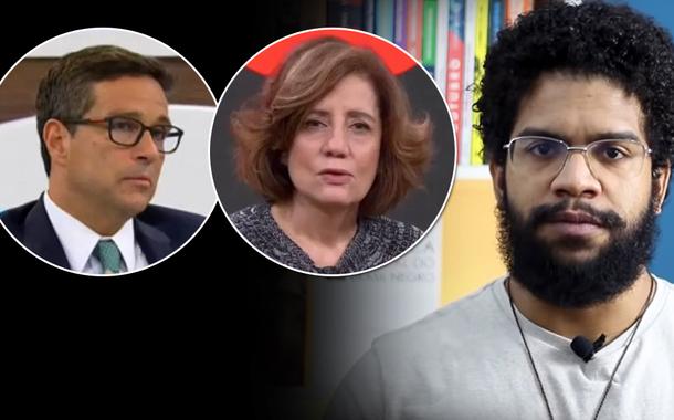 Da esq. para a dir.: Roberto Campos Neto, Miriam Leitão e Jones Manoel