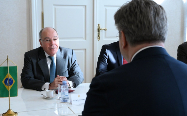 Mauro Vieira em reunião com premiê croata
