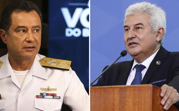 Almirante Almir Garnier Santos e Marcos Pontes