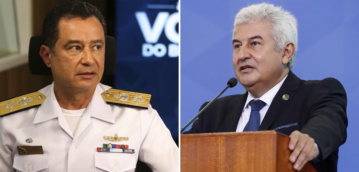 Almirante Almir Garnier Santos e Marcos Pontes