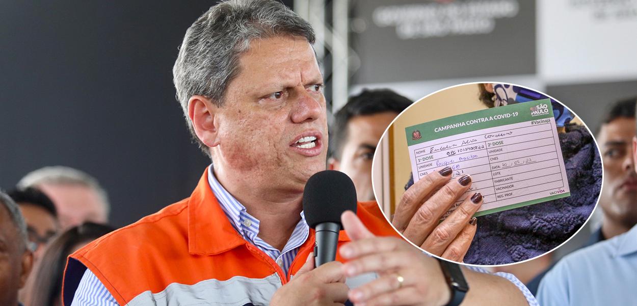Tarcísio de Freitas e registro de vacina da Covid-19