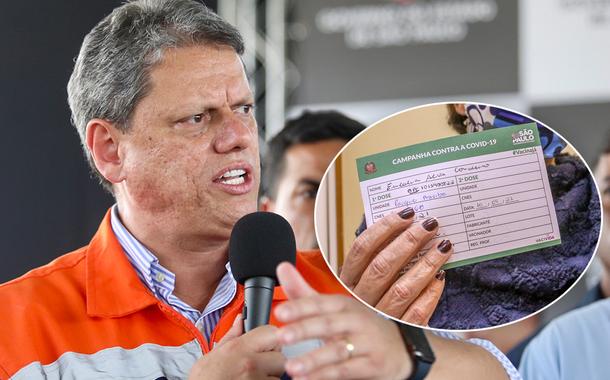 Tarcísio de Freitas e registro de vacina da Covid-19