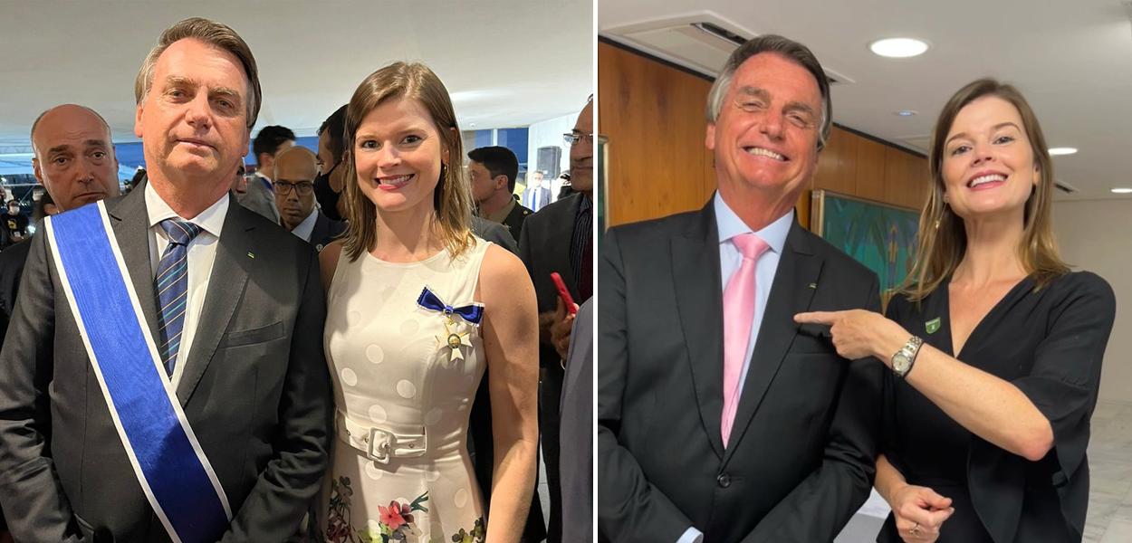 Martha Seillier com Jair Bolsonaro