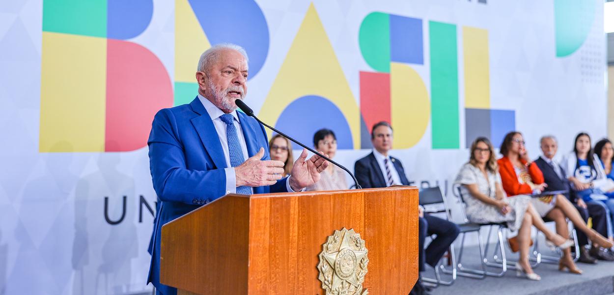 Presidente da República, Luiz Inácio Lula da Silva, durante cerimônia de anúncio dos novos valores e da expansão das bolsas CAPES, CNPq e do Programa de Bolsa Permanência (MEC). 16/02/2023