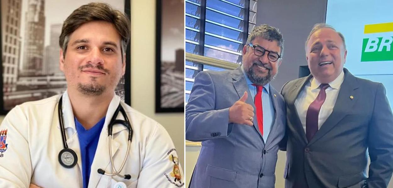 Bruno Gino e Quaquá com Pazuello