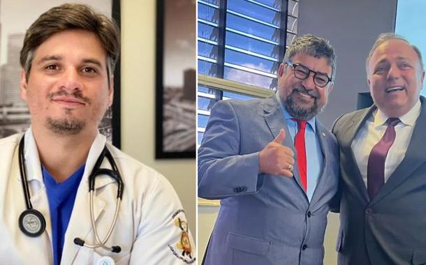 Bruno Gino e Quaquá com Pazuello