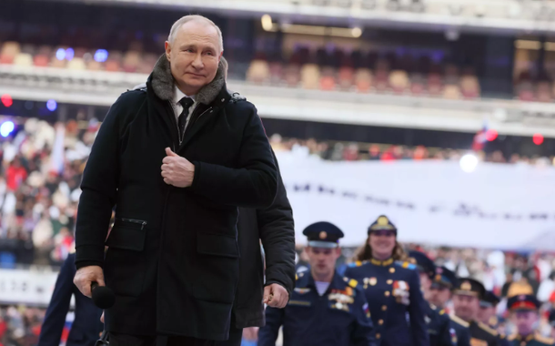 Vladimir Putin no Estádio Luzhniki