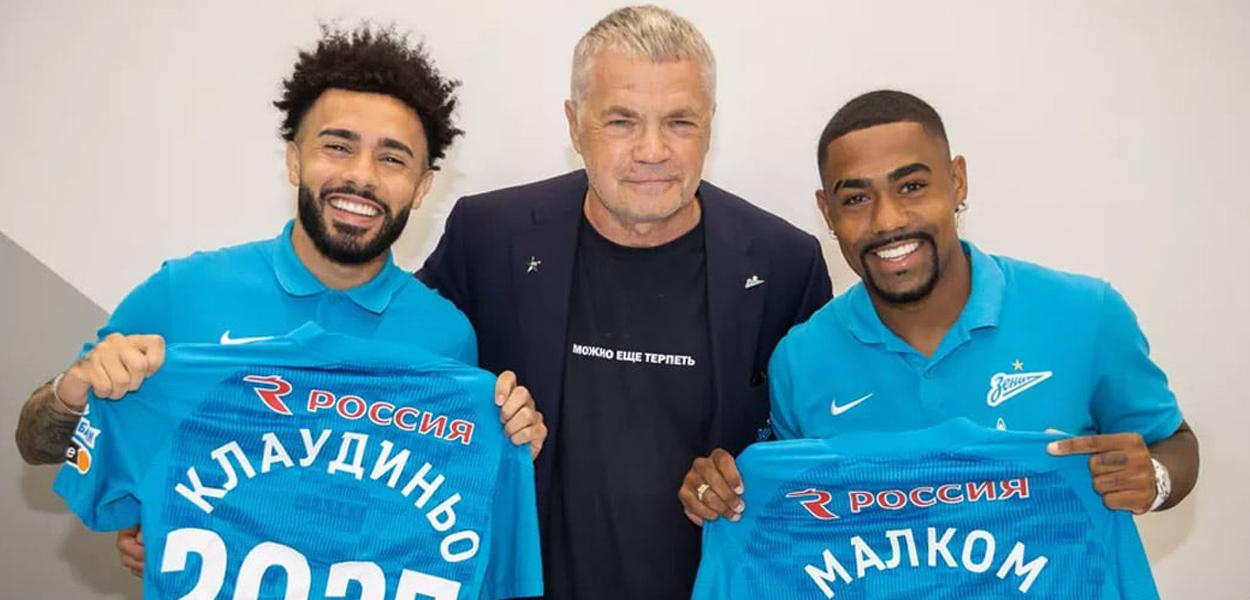 Claudinho e Malcom, jogadores do Zenit São Petersburgo