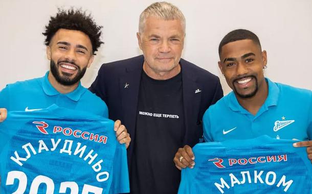 Claudinho e Malcom, jogadores do Zenit São Petersburgo