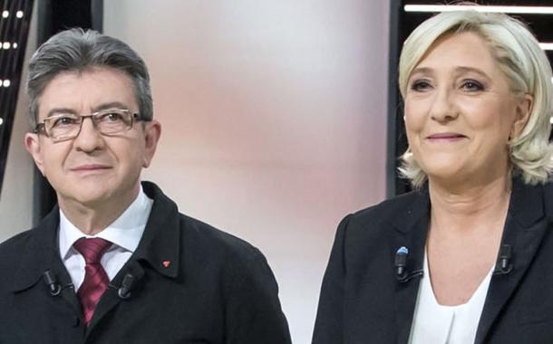 Jean-Luc Mélenchon e Marine Le Pen