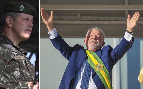 General Tomás Paiva e Lula tomando posse com Janja