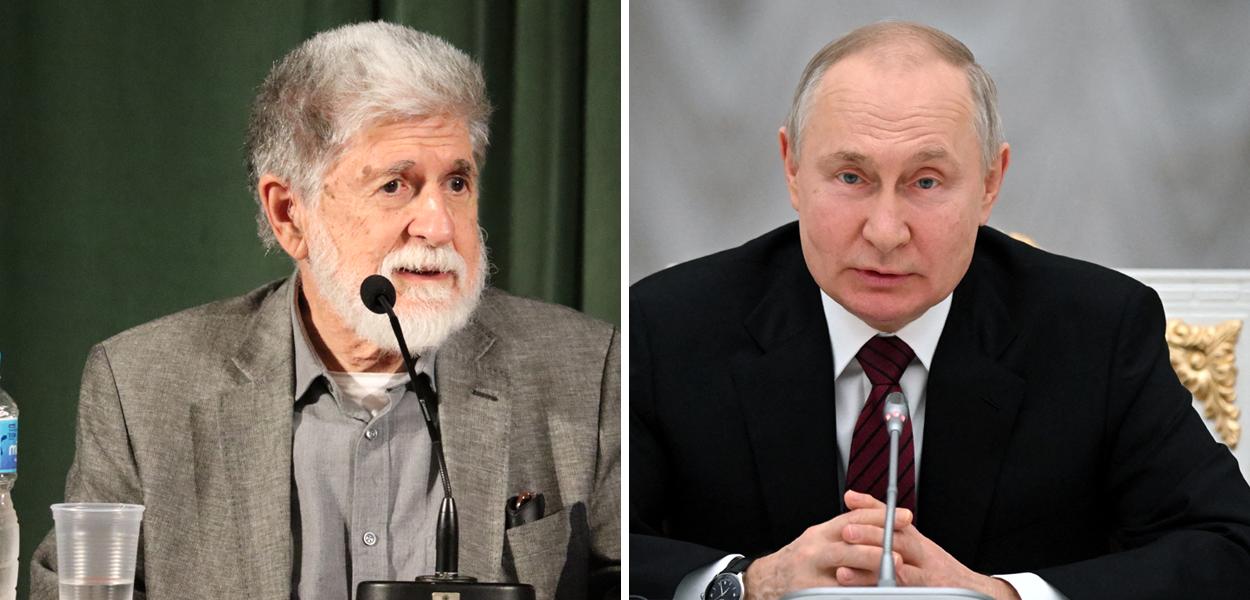 Celso Amorim e Vladimir Putin