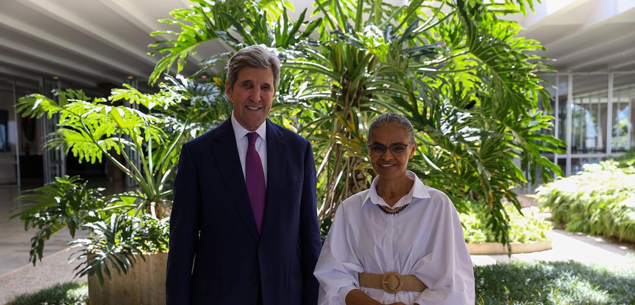 John Kerry e Marina Silva