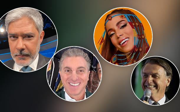 William Bonner, Luciano Huck, Anitta e Jair Bolsonaro