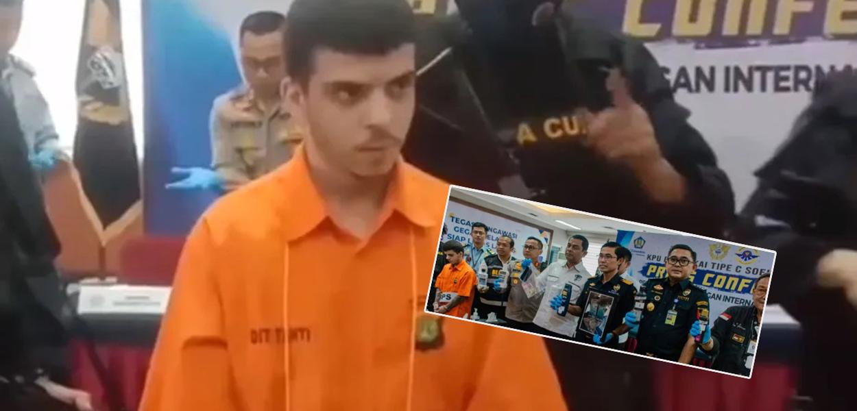 Brasileiro (roupa laranja) é preso na Indonésia