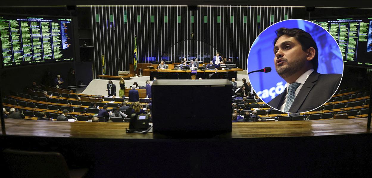 Plenário da Câmara Federal e Juscelino Filho