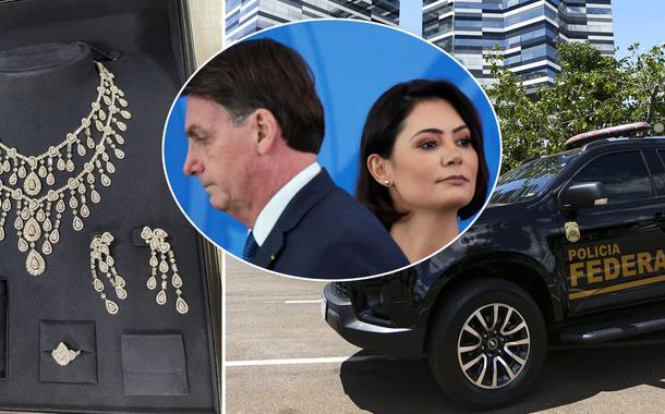 Joias, Bolsonaro com Michelle e Polícia Federal