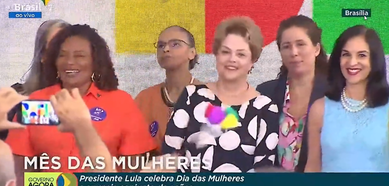 Margareth Menezes, Marina Silva, Dilma Rousseff, Esther Dweck e Lu Alckmin