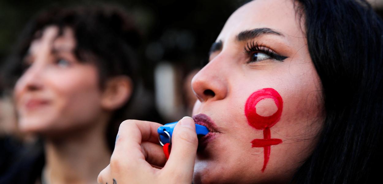 Manifestação do Dia Internacional da Mulher em Istambul, Turquia