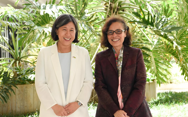 A secretária-geral das Relações Exteriores, Maria Laura da Rocha, recebe a Embaixadora Katherine Tai, Representante de Comércio dos Estados Unidos (USTR)