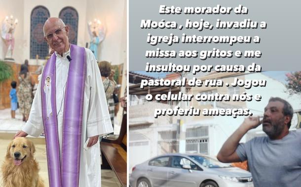 Padre Julio Lancellotti e agressor