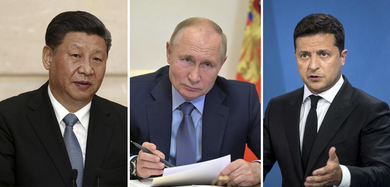 Xi Jinping, Putin e Zelensky