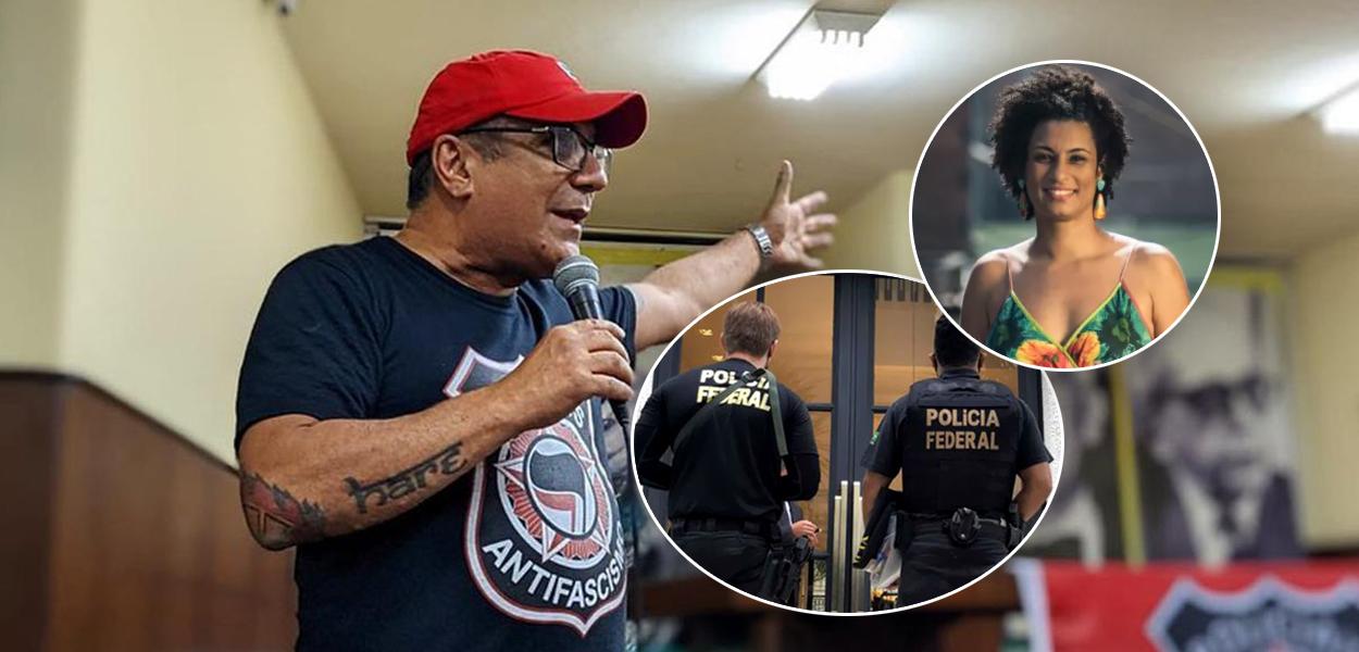 Orlando Zaccone, Polícia Federal e Marielle Franco (Foto: Reprodução/Facebook | Divulgação/Polícia Federal | Mídia NINJA) Orlando Zaccone, Polícia Federal e Marielle Franco