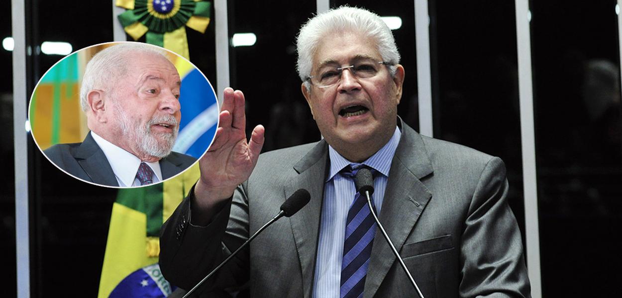 Luiz Inácio Lula da Silva (à esq.) e Roberto Requião