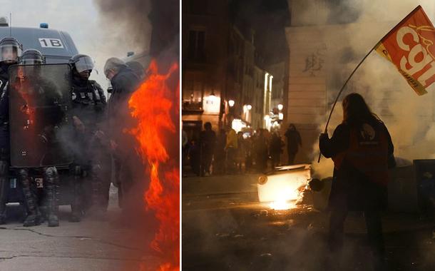 Protesto em Paris devido ao aumento da idade de aposentadoria