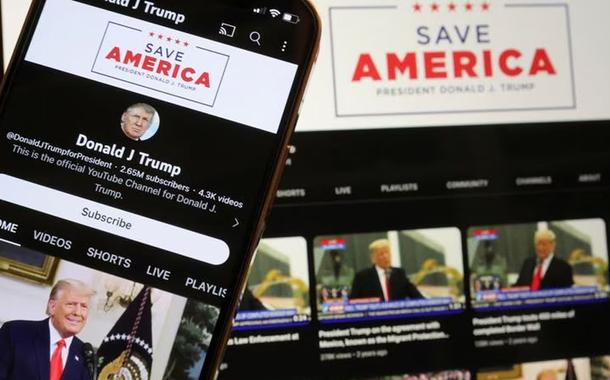 A conta do YouTube do ex-presidente dos EUA, Donald Trump, é restituída