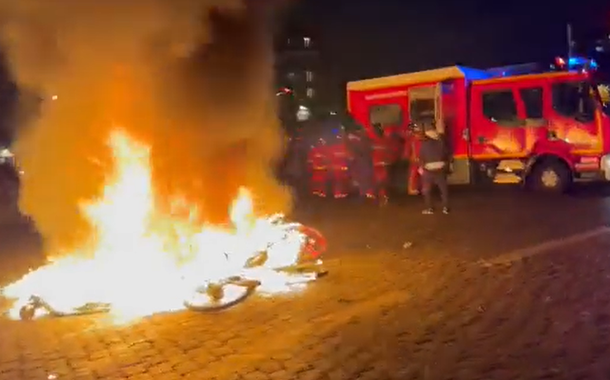 Protestos na França contra a reforma da Previdência