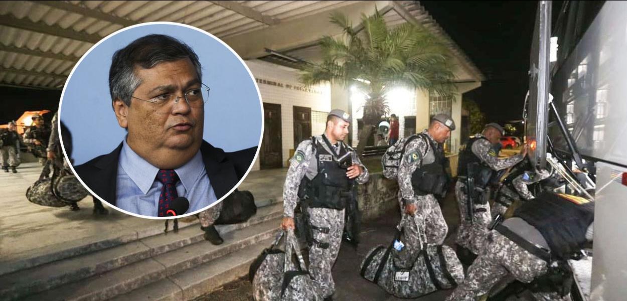 Flávio Dino e Força Nacional (Foto: José Cruz/Agência Brasil | Twitter/Fátima BEzerra) Flávio Dino e Força Nacional