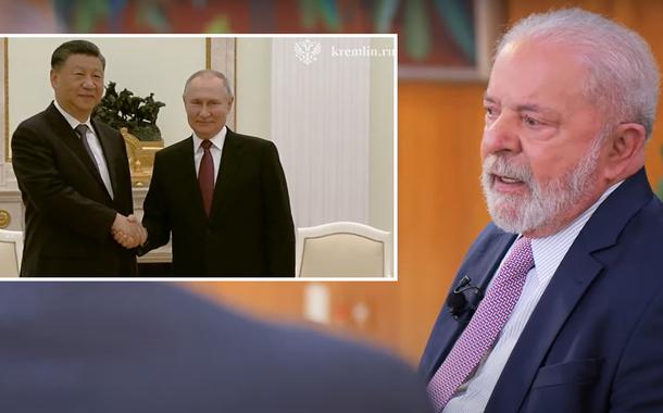 Xi Jinping, Vladimir Putin e Luiz Inácio Lula da Silva