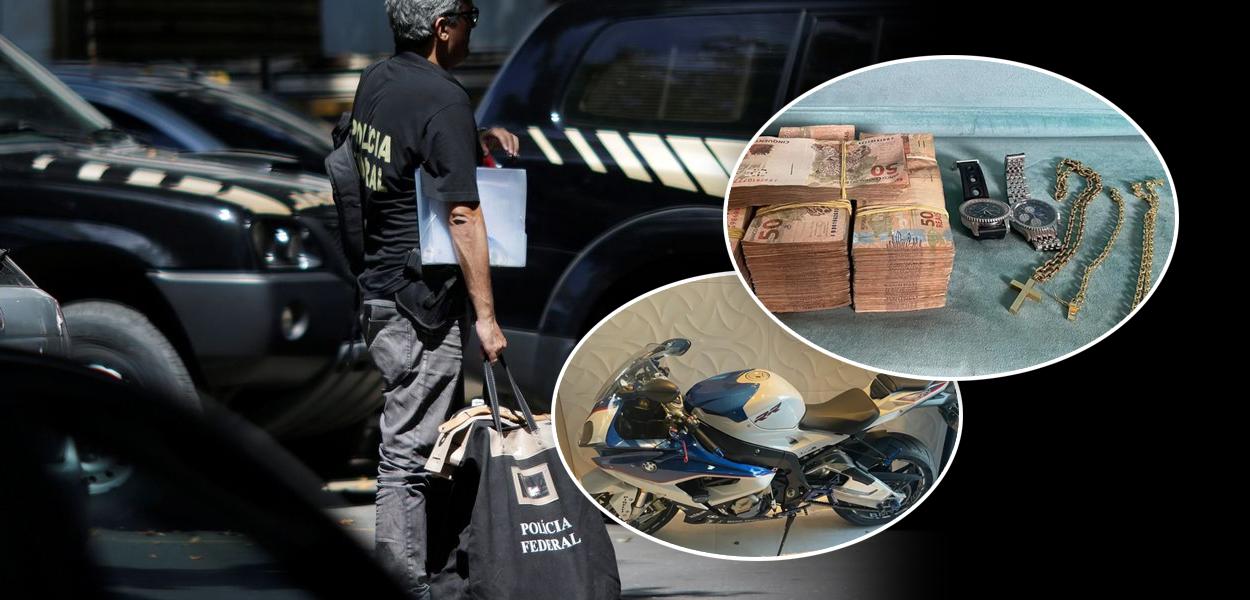 Polícia Federal e itens apreendido