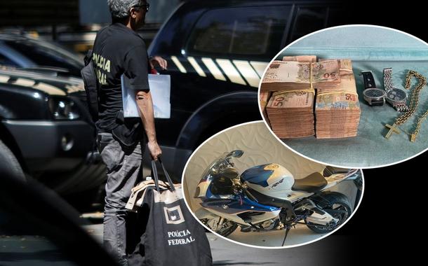 Polícia Federal e itens apreendido