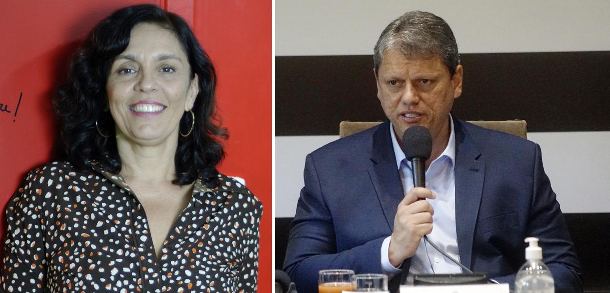 Cynara Menezes e Tarcísio de Freitas