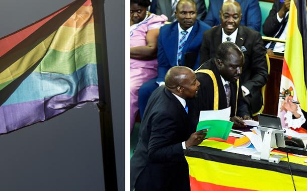 Bandeira LGBT e o Parlamento de Uganda
