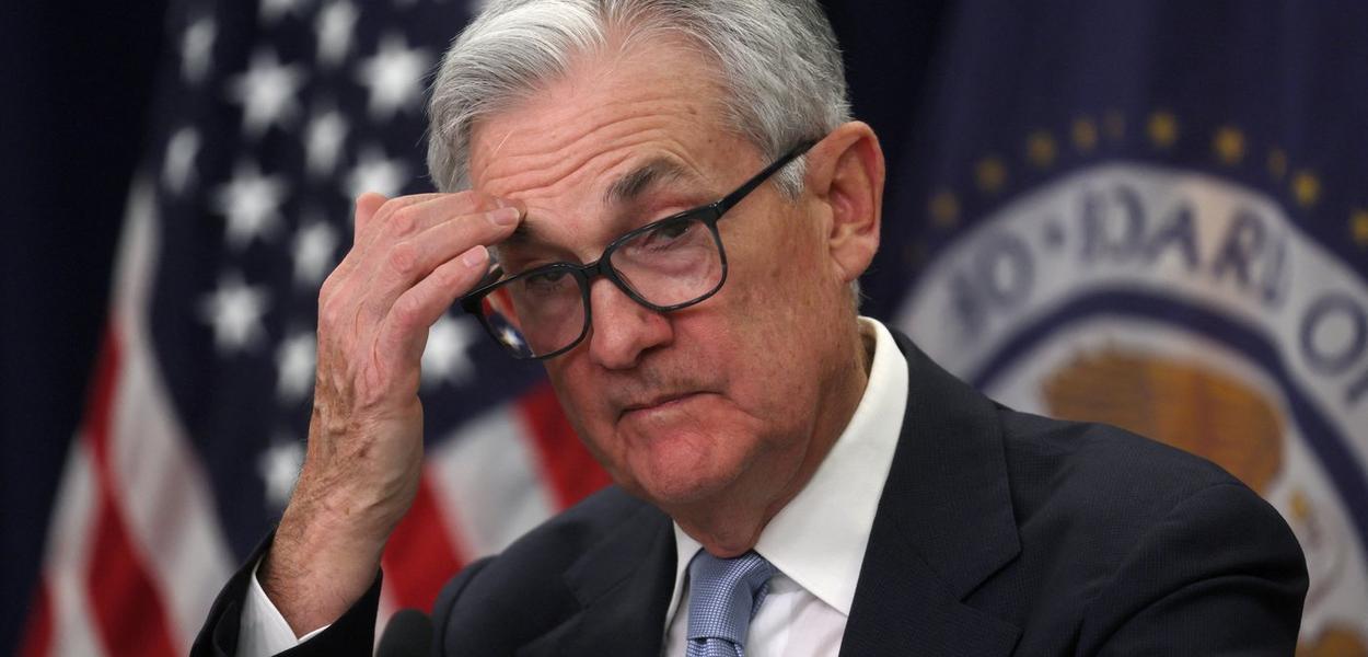 Presidente do FED, Jerome Powell, dá entrevista coletiva