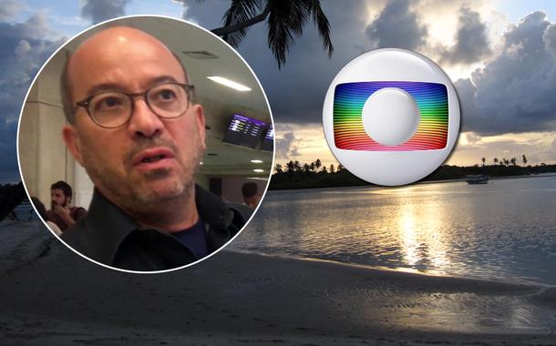 José Roberto Marinho, logo da Globo e a Ilha de Boipeba, no sul da Bahia