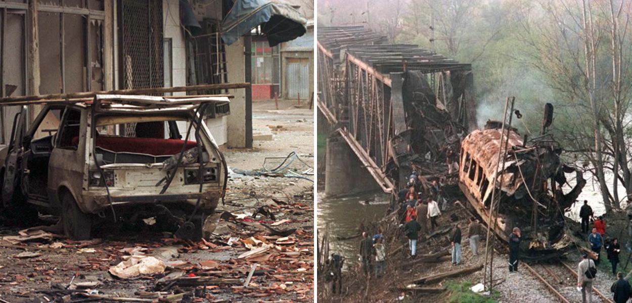Imagens da destruição causada pela Otan na Iugoslávia