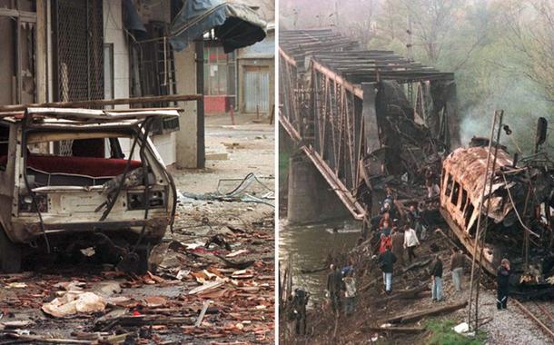 Imagens da destruição causada pela Otan na Iugoslávia
