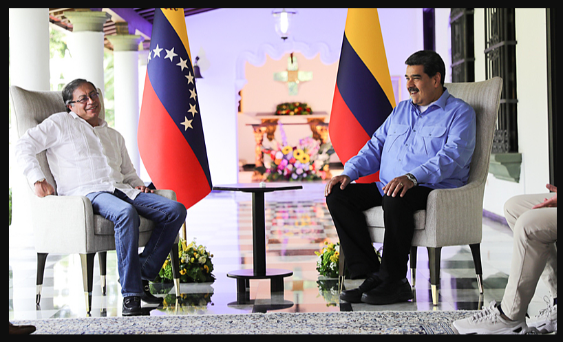 Petro e Maduro realizam quarto encontro bilateral desde que o colombiano tomou posse, em agosto de 2022 (Foto: Presidência da Venezuela) Petro e Maduro realizam quarto encontro bilateral desde que o colombiano tomou posse, em agosto de 2022