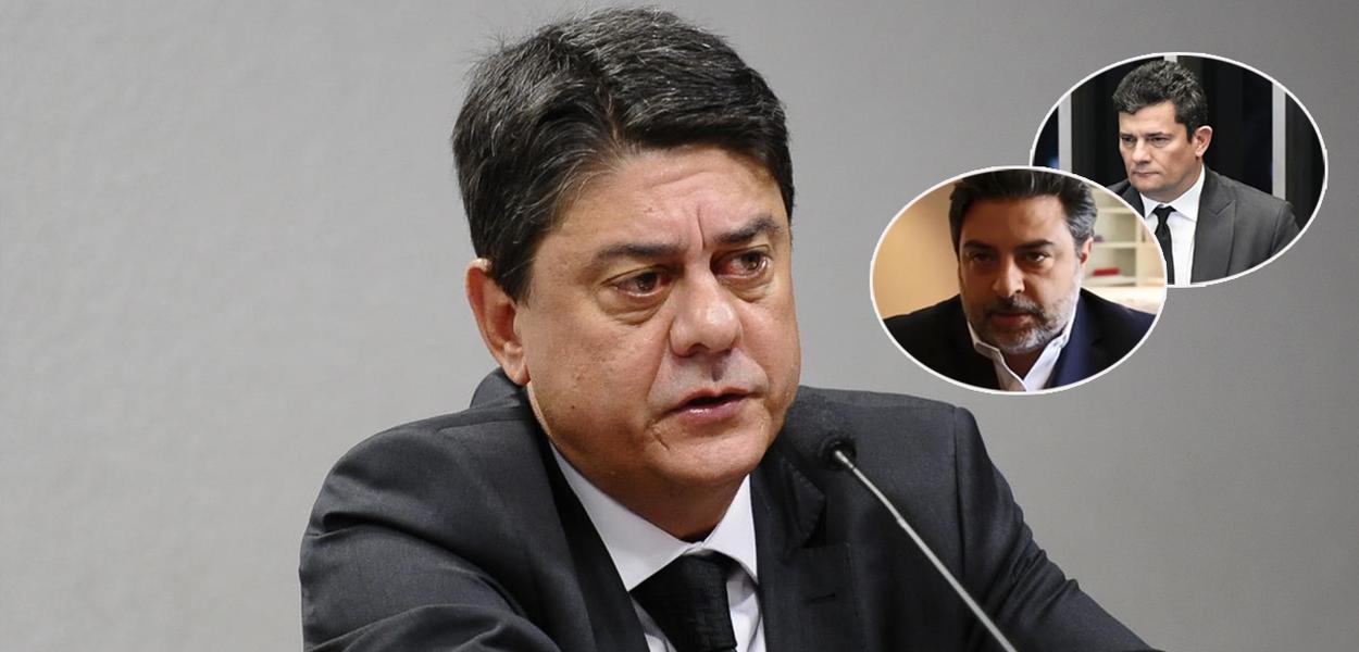 Da esq.: para a dir: Wadih Damous, Rodrigo Tacla Duran e Sergio Moro