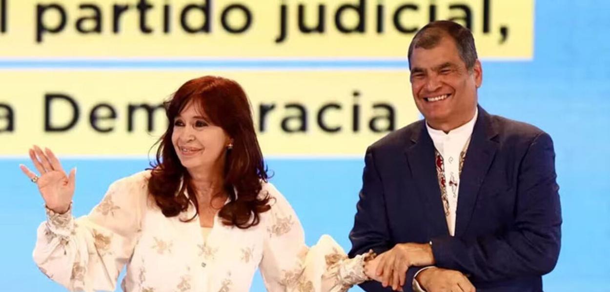 Cristina Fernández e Rafael Correa