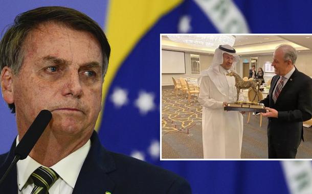 Jair Bolsonaro, Abdulaziz Bin Salman Bin Abdulaziz Al Saud, ministro de Energia do reino da Arábia Saudita, e Bento Albuquerque