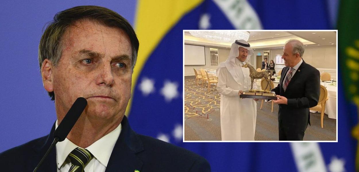Jair Bolsonaro, Abdulaziz Bin Salman Bin Abdulaziz Al Saud, ministro de Energia do reino da Arábia Saudita, e Bento Albuquerque