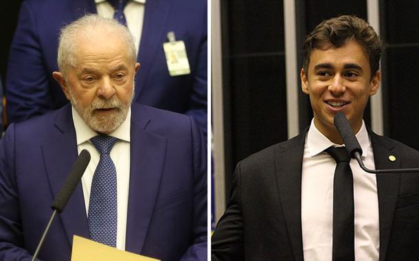 Presidente Luiz Inácio Lula da Silva e deputado Nikolas Ferreira